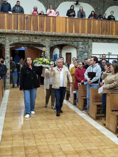 Fé e devoção marcam o 7º dia da Novena em honra a Nossa Senhora Aparecida em Laranjeiras do Sul
